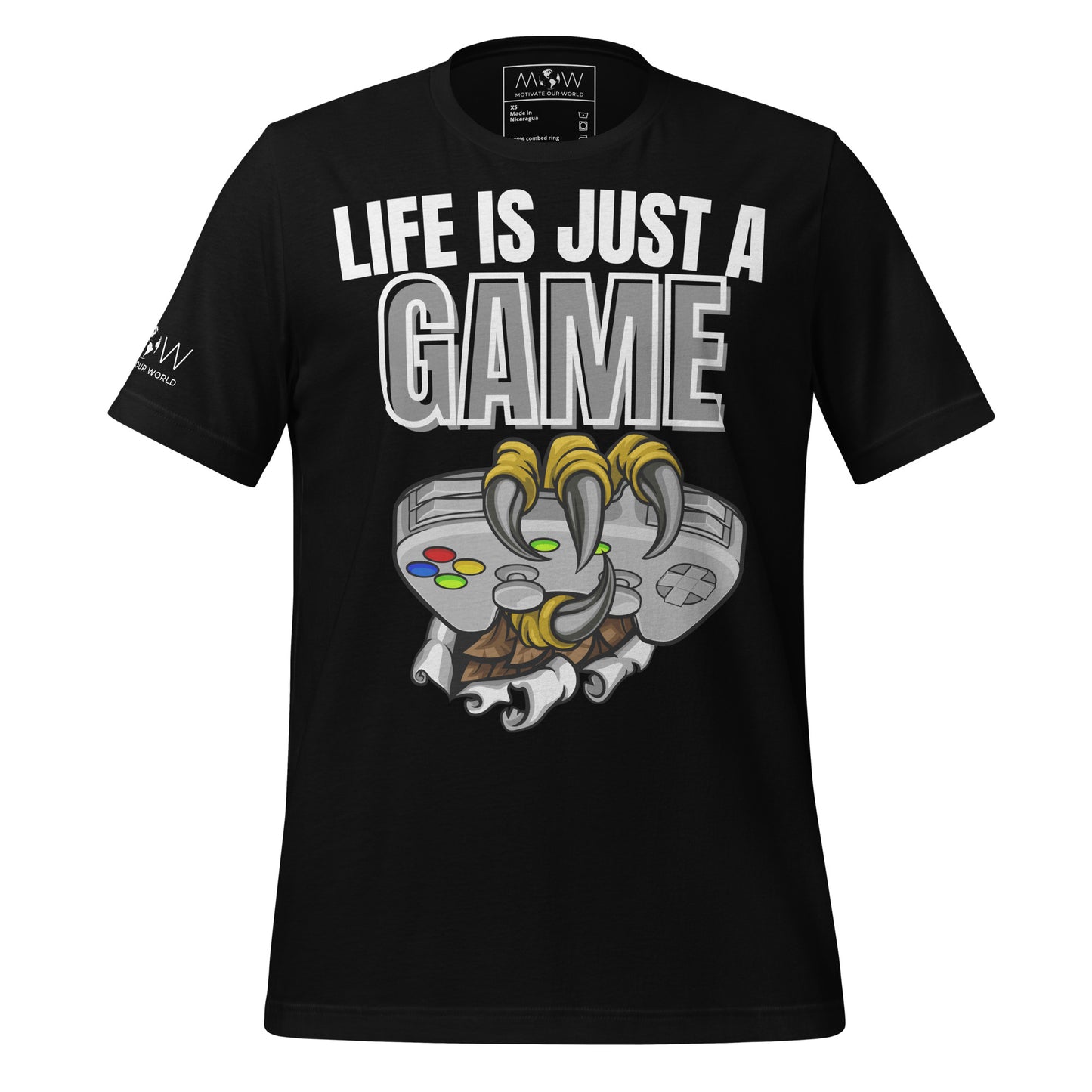 "Life Is Just a Game" Black Motivational Men's T-Shirt