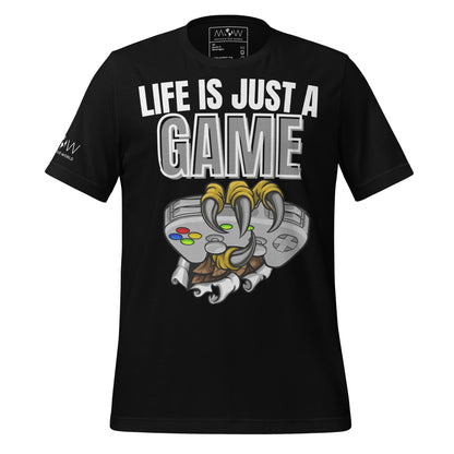 "Life Is Just a Game" Black Motivational Men's T-Shirt
