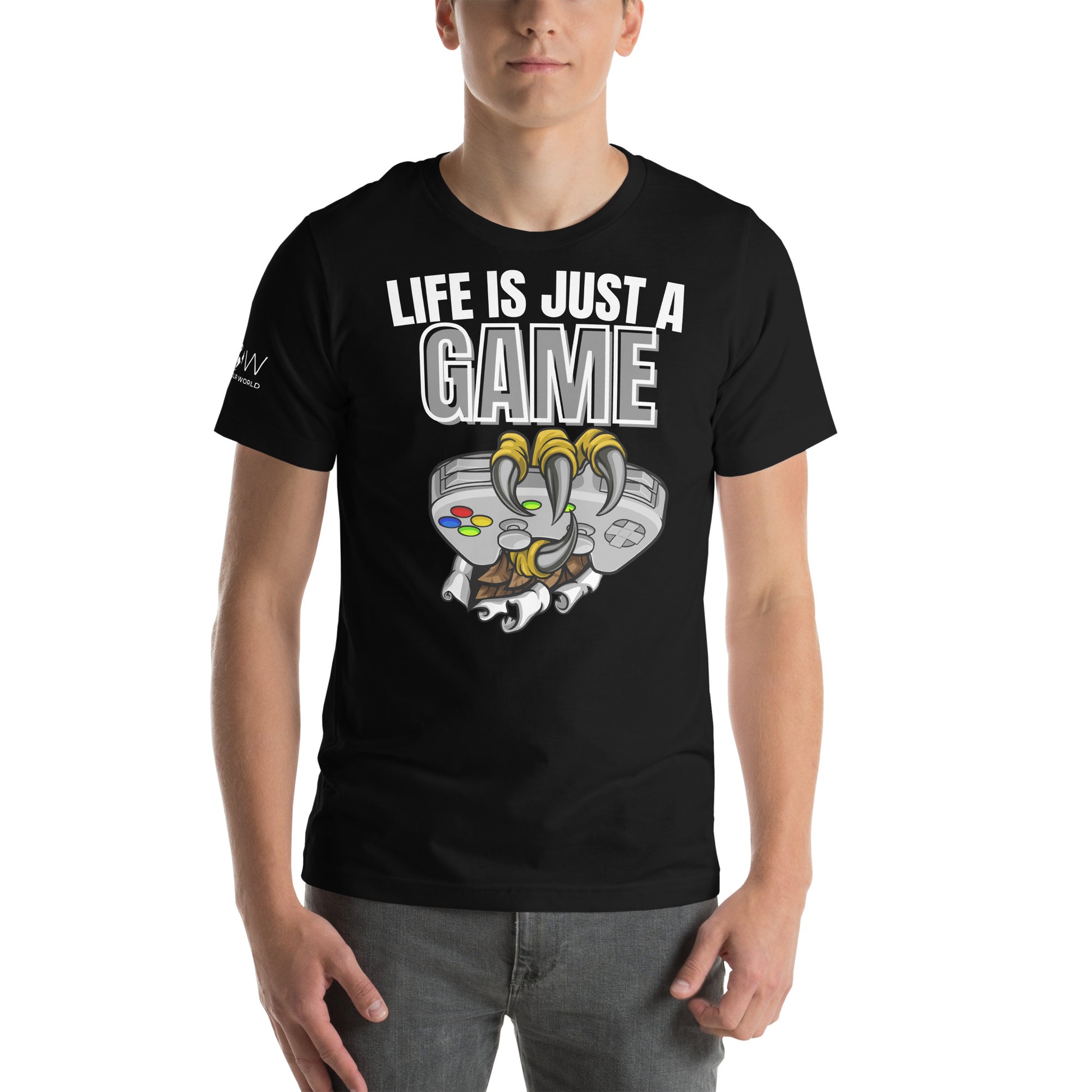 "Life Is Just a Game" Black Motivational Men's T-Shirt