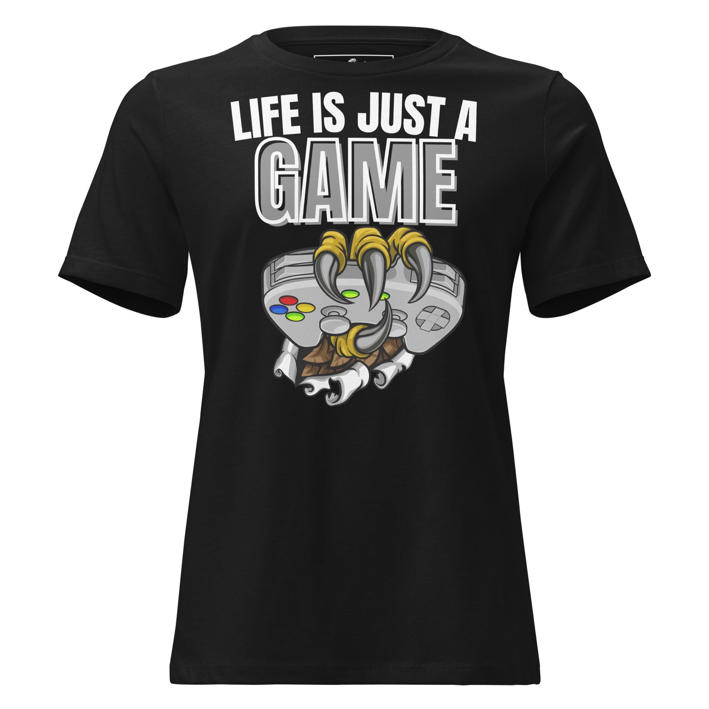 "Life Is Just a Game" Black Motivational Women’s T-Shirt