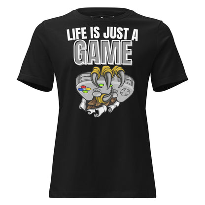"Life Is Just a Game" Black Motivational Women’s T-Shirt