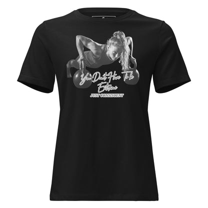 Lift to Rise Black Motivational Women’s T-Shirt