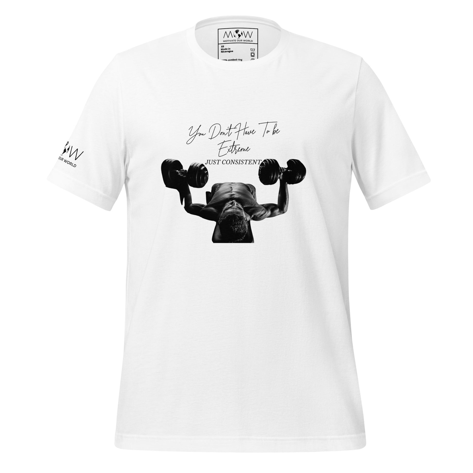 Lift to Rise Men's Motivational White T-Shirt