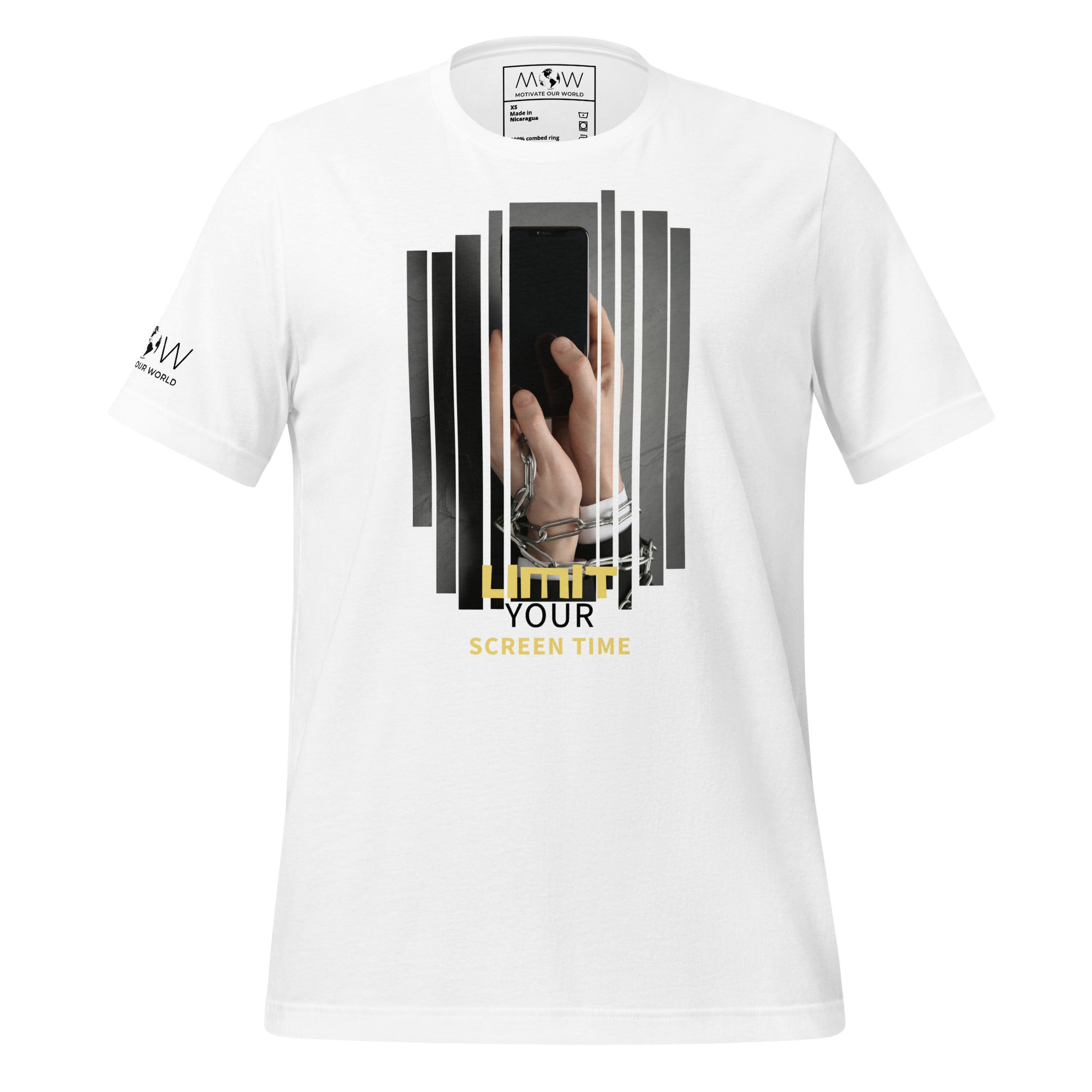 Limit Screen Time White Motivational Men's T-Shirt