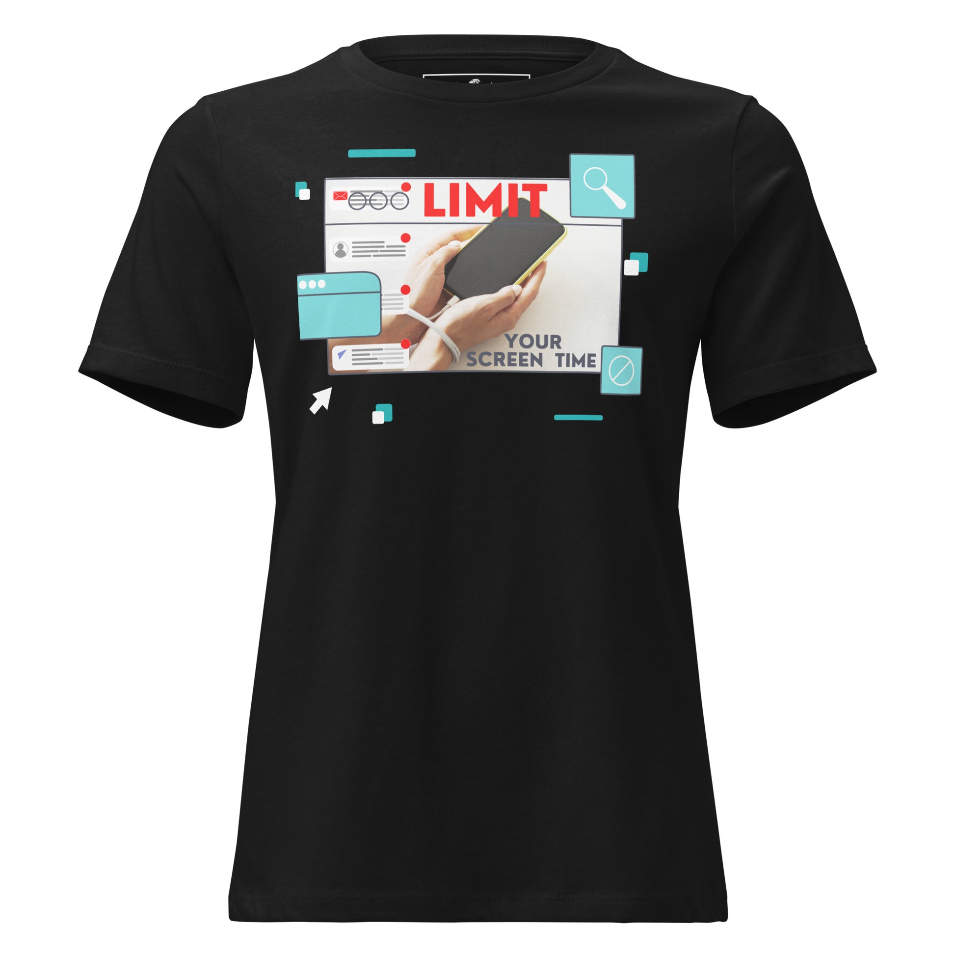 Limit Your Screen Time - Digital Detox Black Motivational Women’s T-Shirt