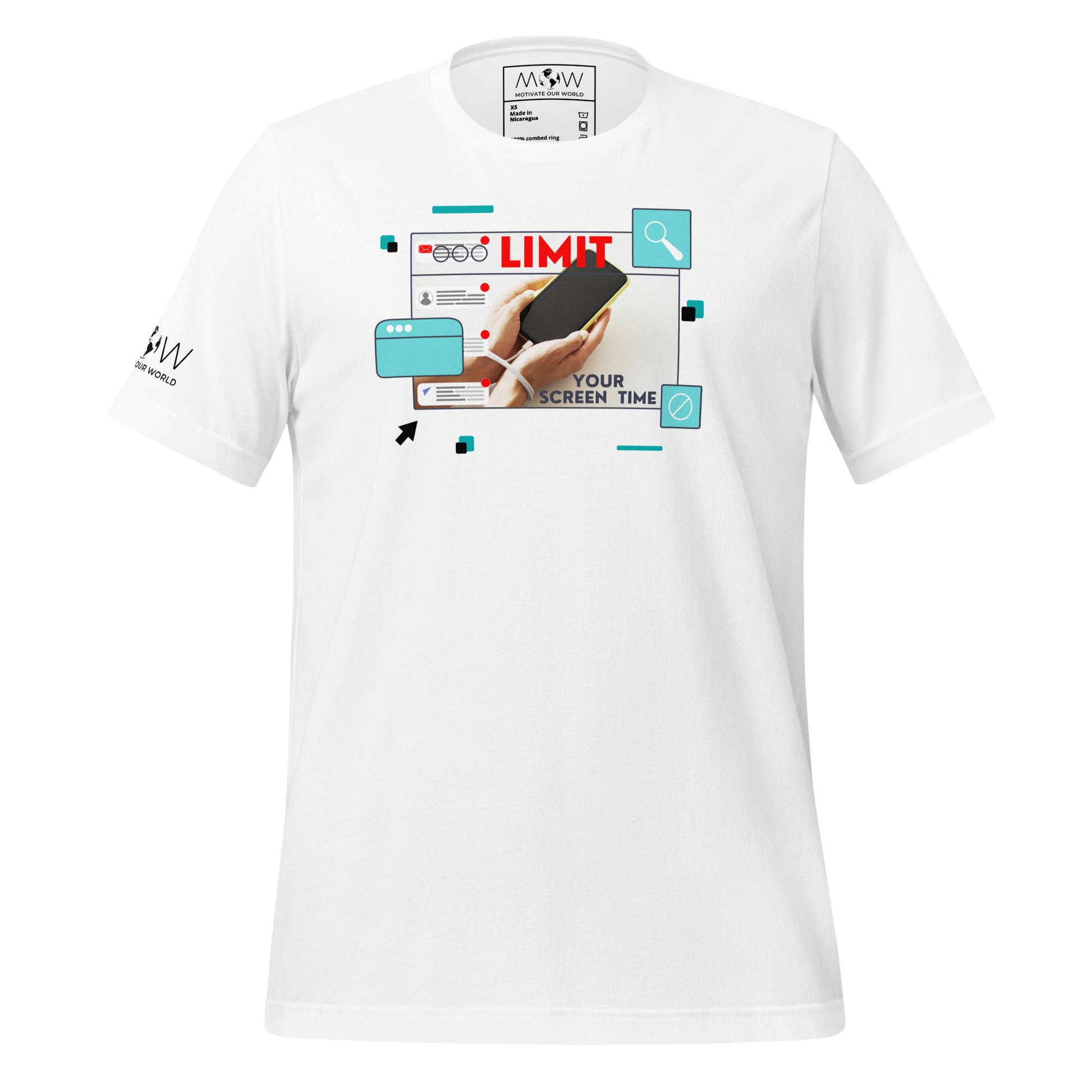 Limit Your Screen Time - Digital Detox White Motivational Men's T-Shirt