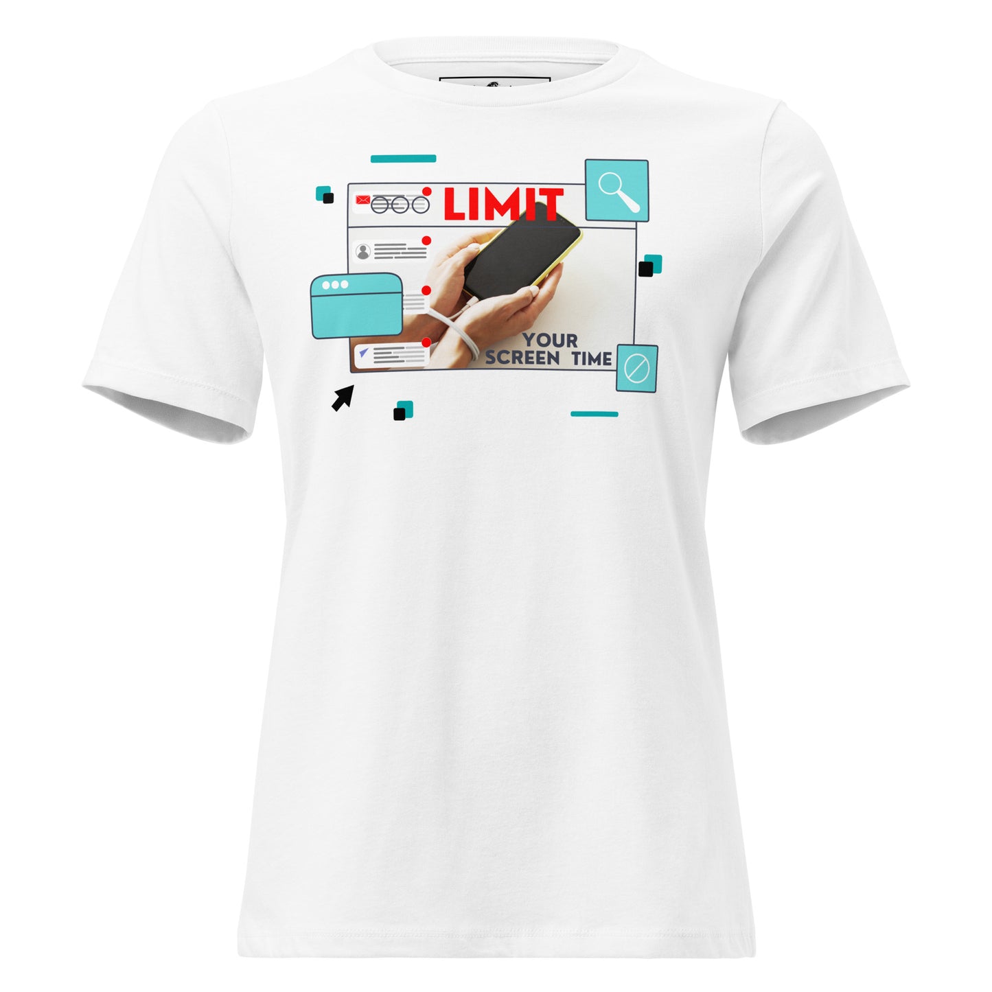 Limit Your Screen Time - Digital Detox White Motivational Women’s T-Shirt