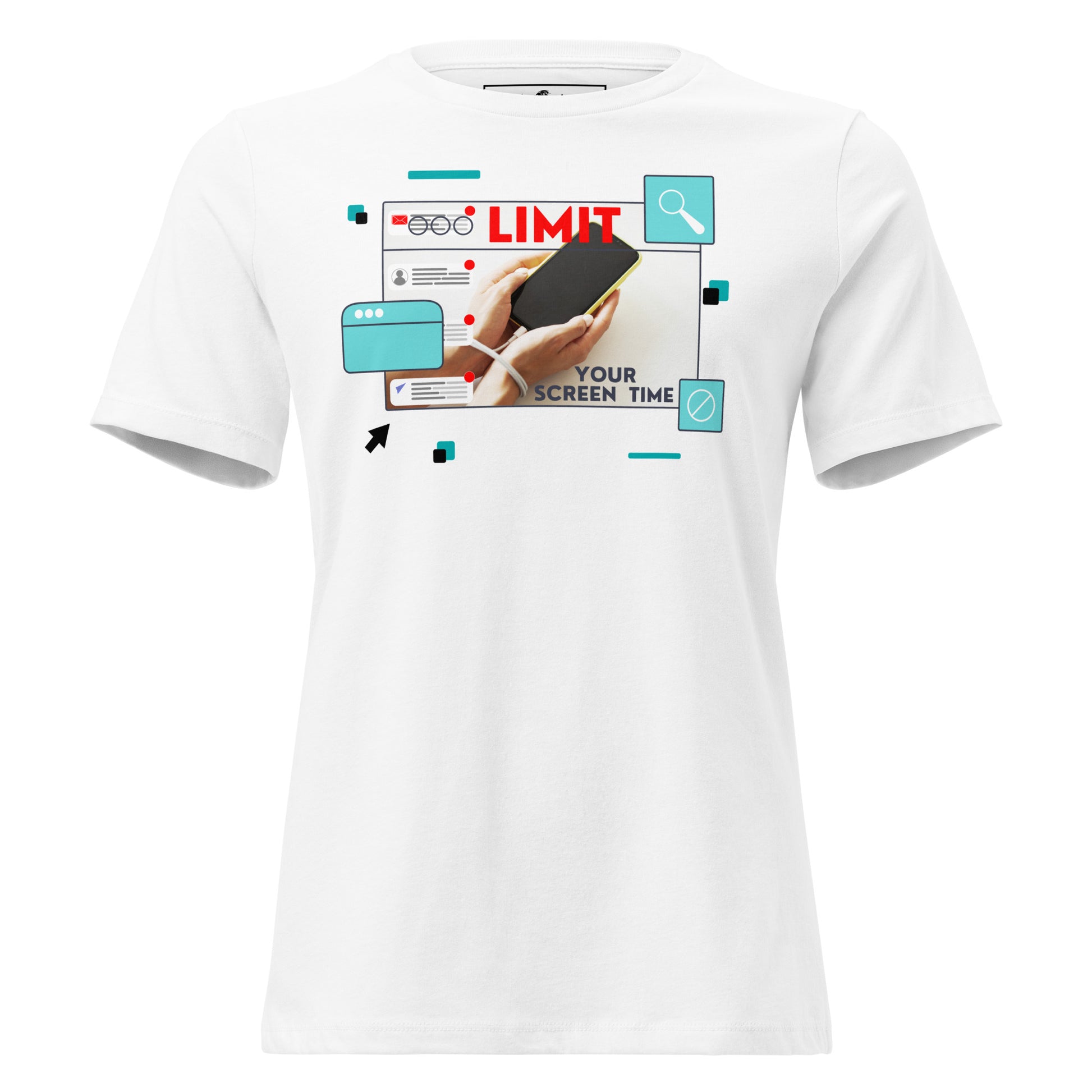 Limit Your Screen Time - Digital Detox White Motivational Women’s T-Shirt