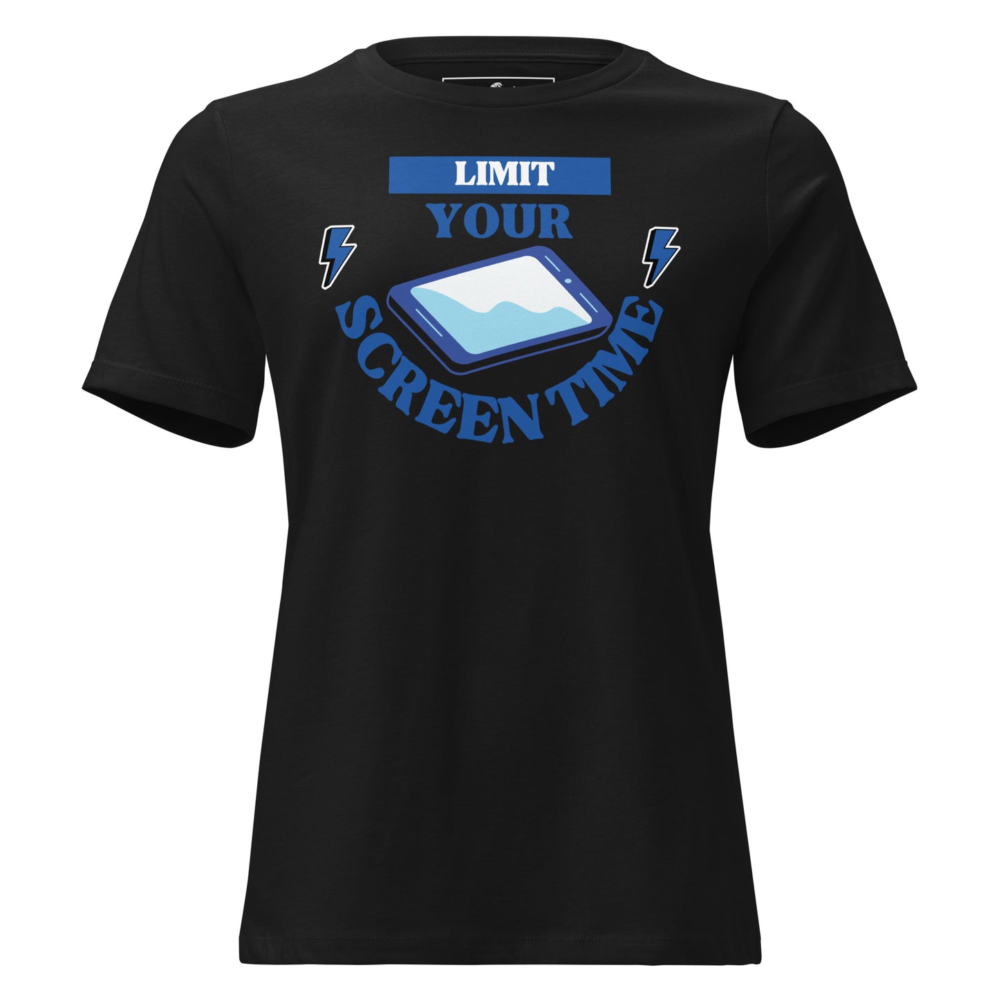 Limit Your Screen Time Black Motivational Women’s T-Shirt