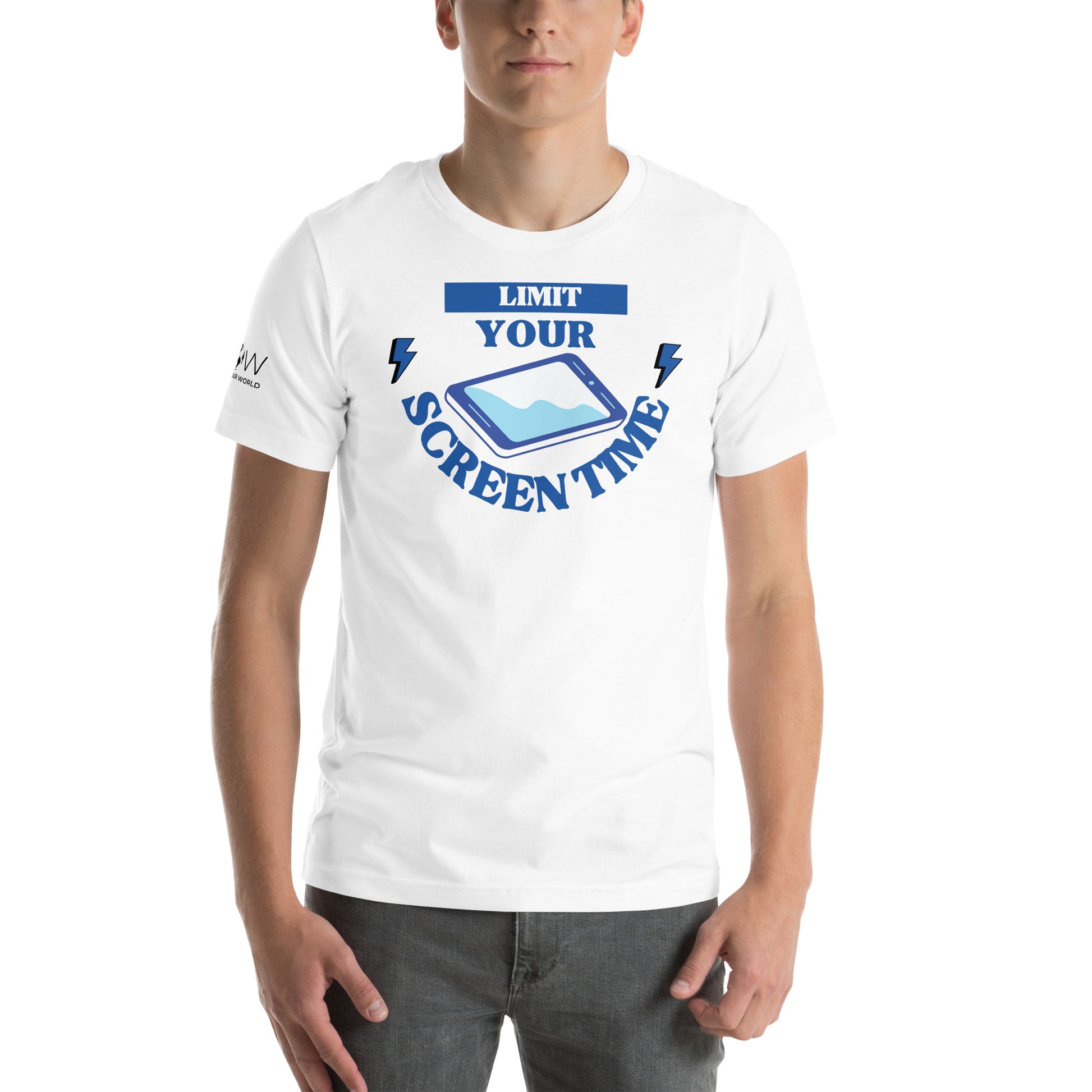 Limit Your Screen Time White Motivational Men's T-Shirt