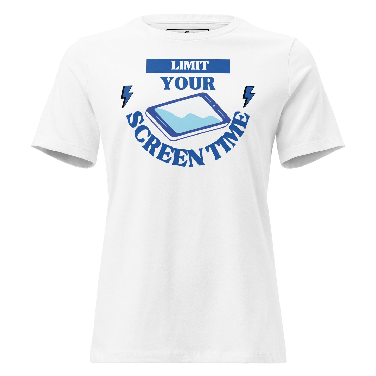 Limit Your Screen Time White Motivational Women’s T-Shirt