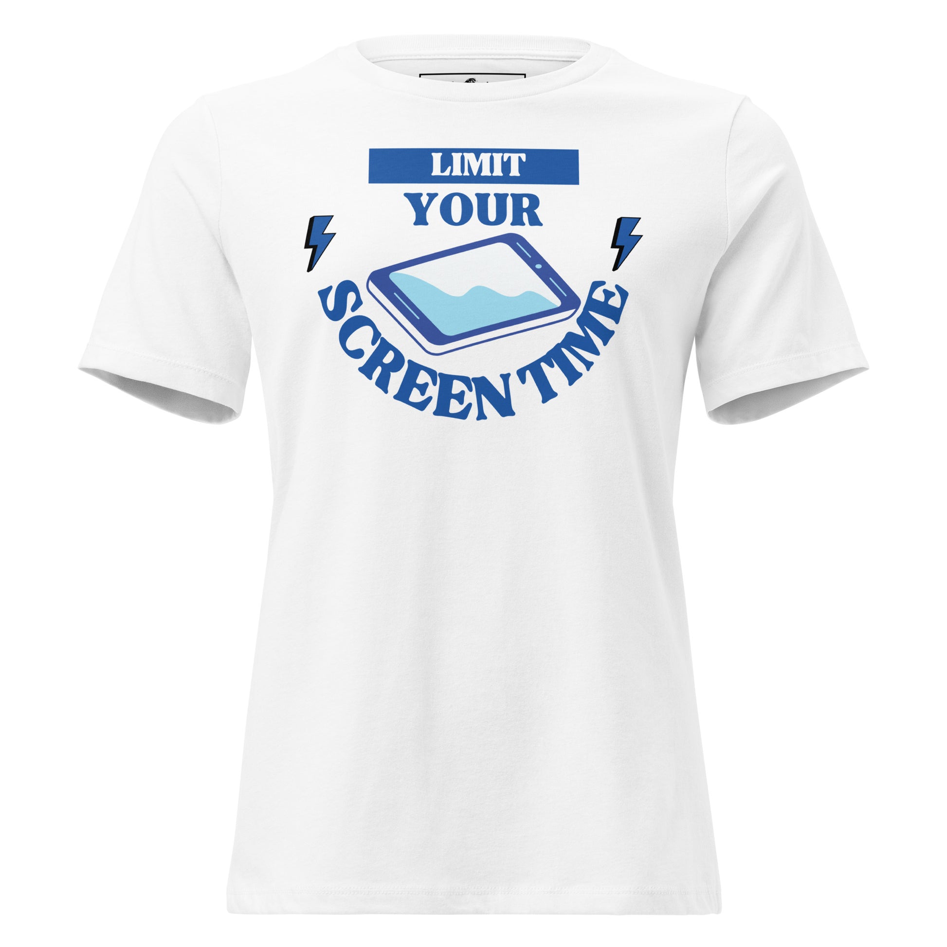 Limit Your Screen Time White Motivational Women’s T-Shirt