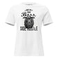 Lion Boss Hustle - I Am My Own Boss White Motivational Women’s T-Shirt