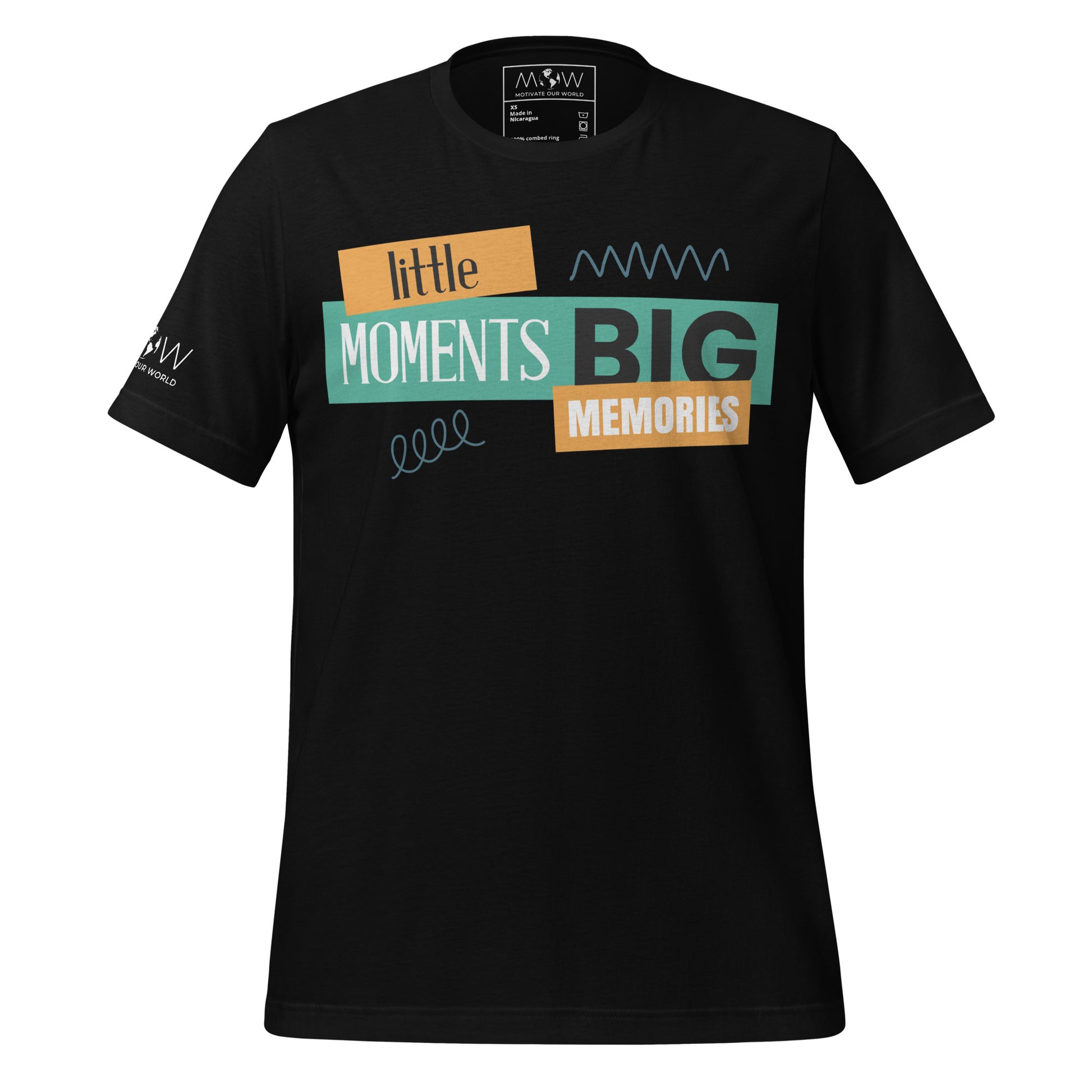 Little Moments, Big Memories Black Motivational Men's T-Shirt