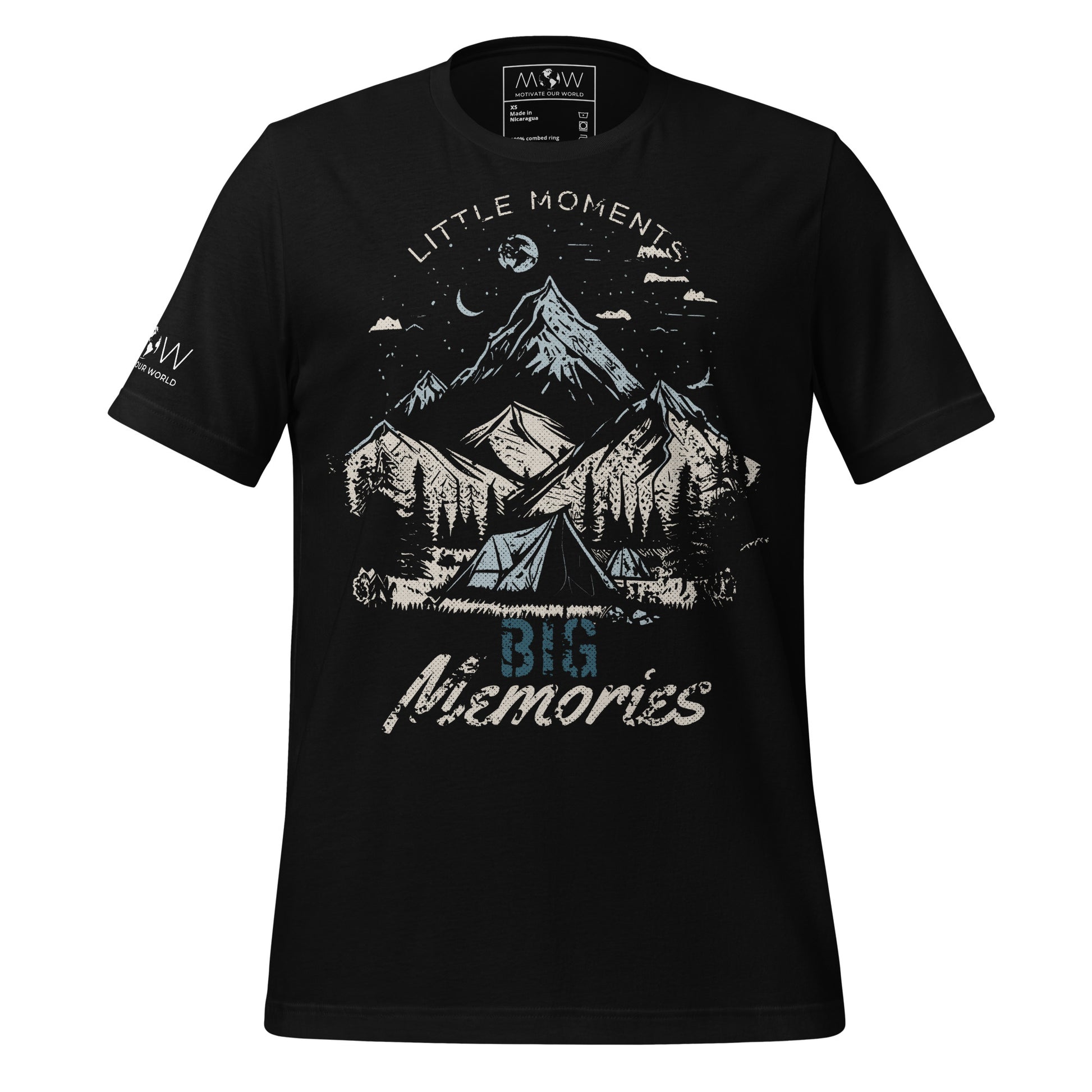 Little Moments, Big Memories – Mountain Edition Black Motivational Men's T-Shirt