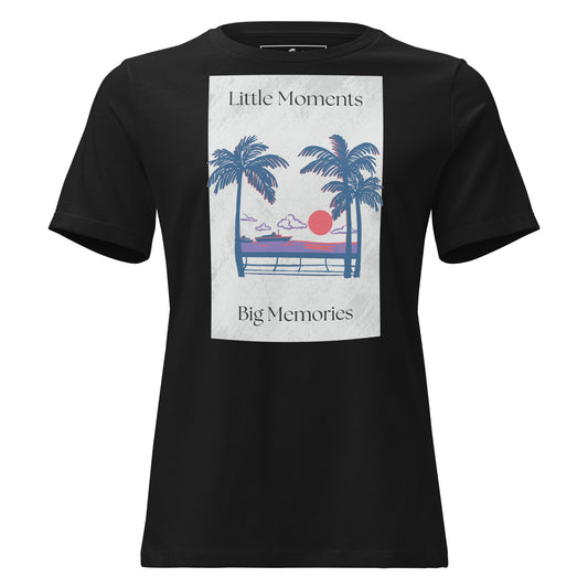Little Moments, Big Memories – Sunset Edition Black Motivational Women’s T-Shirt