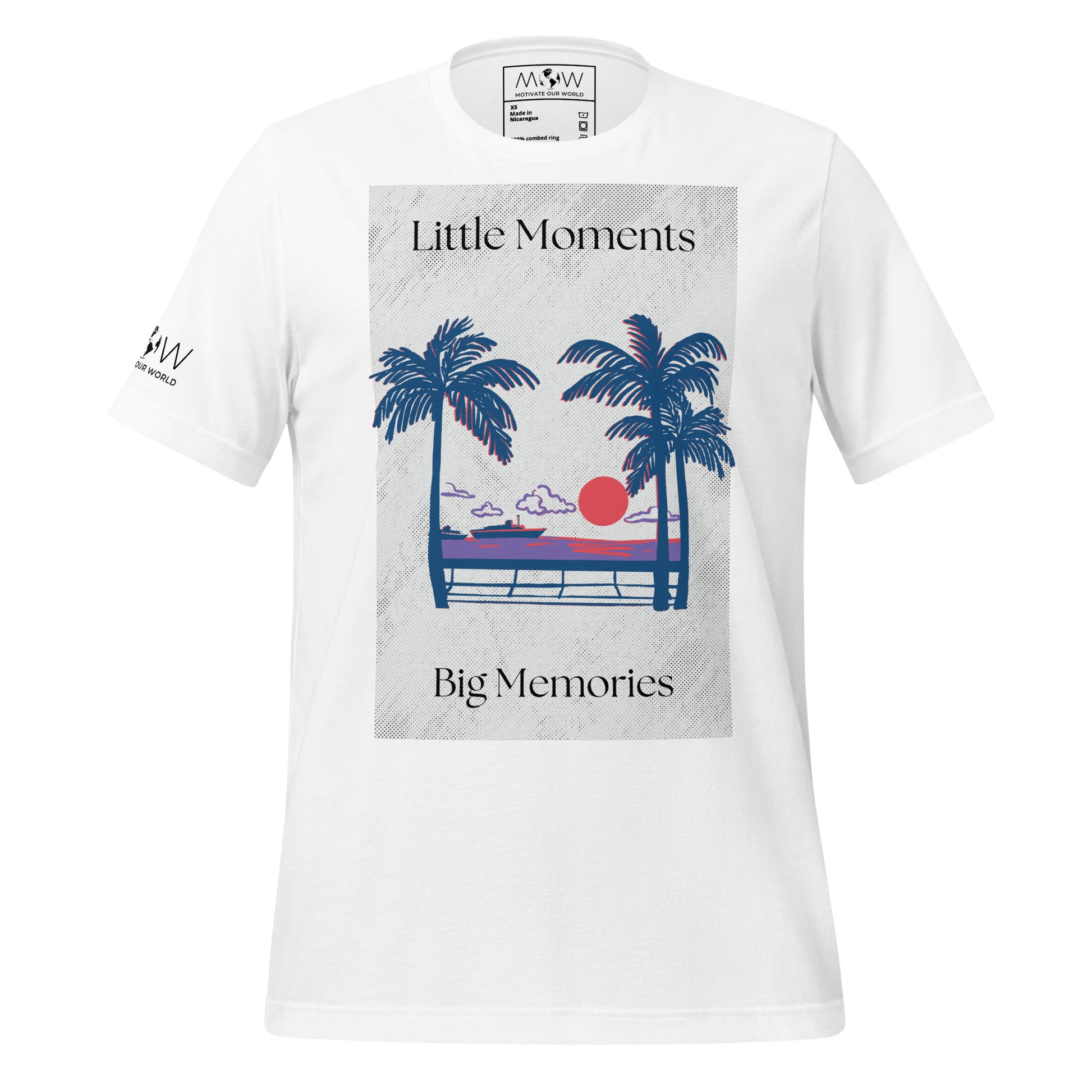 Little Moments, Big Memories – Sunset Edition White Motivational Men's T-Shirt