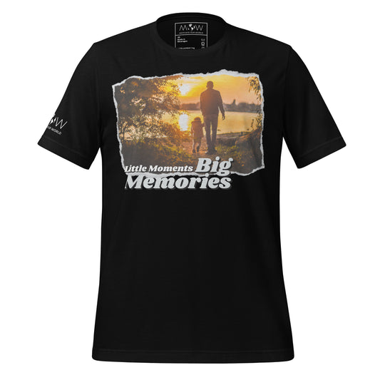 Little Moments, Big Memories  – Sunset Walk Black Motivational Men's T-Shirt
