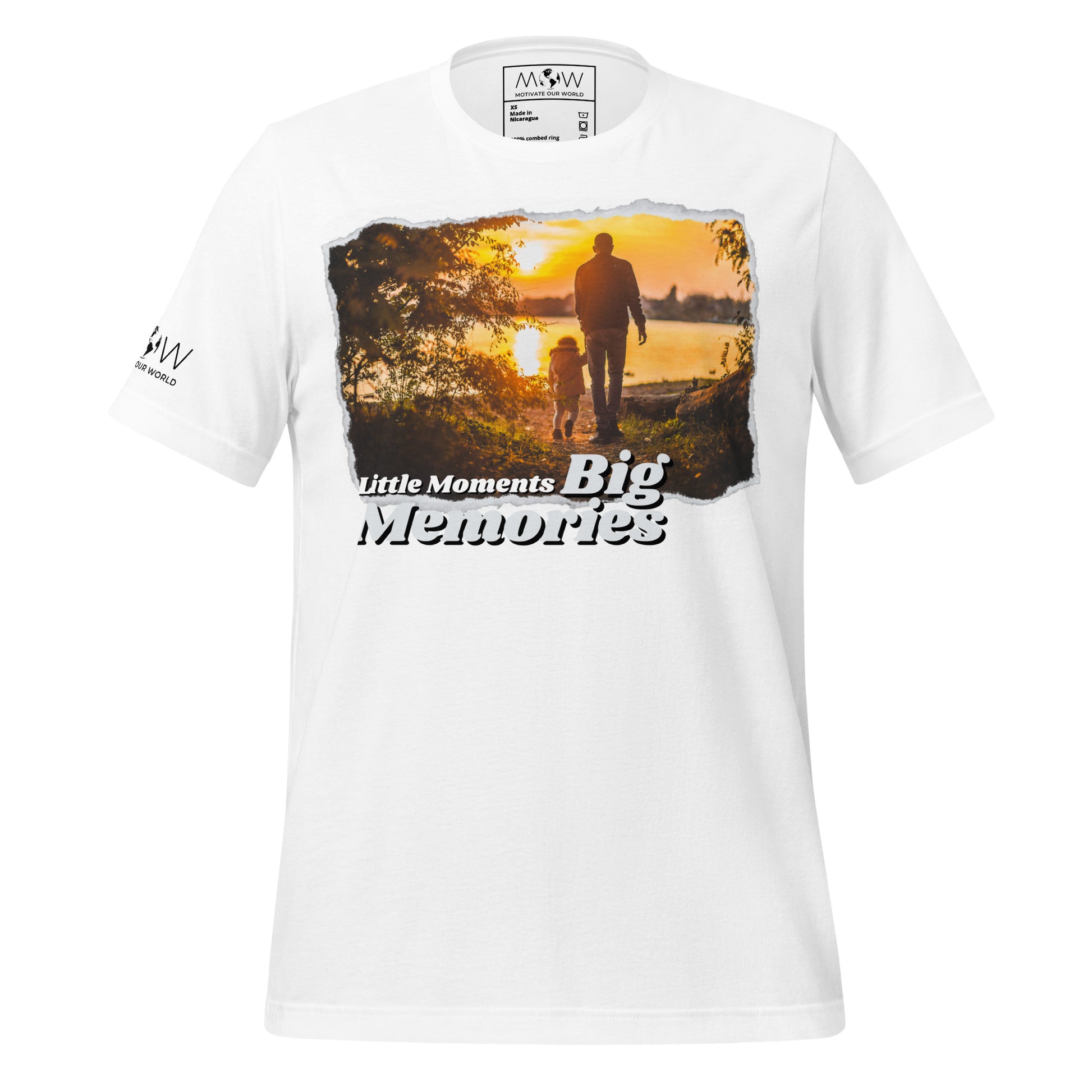 Little Moments, Big Memories  – Sunset Walk White Motivational Men's T-Shirt