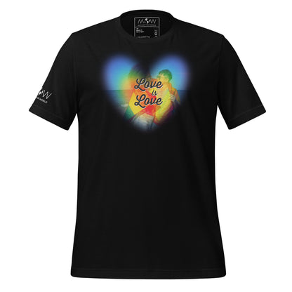 Love Is Love Rainbow Heart – LGBTQ+ Pride Black Motivational Men's T-Shirt
