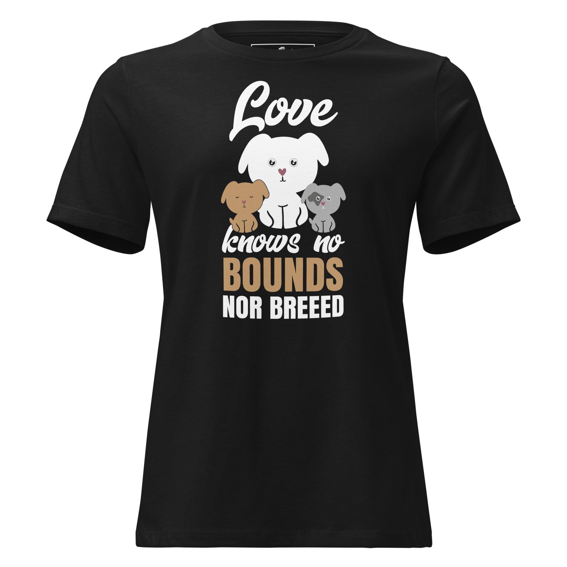 Love Knows No Bounds Black Motivational Women’s T-Shirt