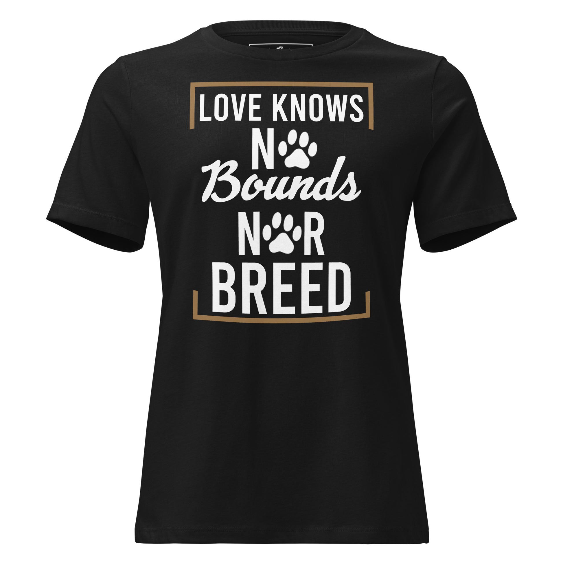Love Knows No Bounds Bold Black Motivational Women’s T-Shirt