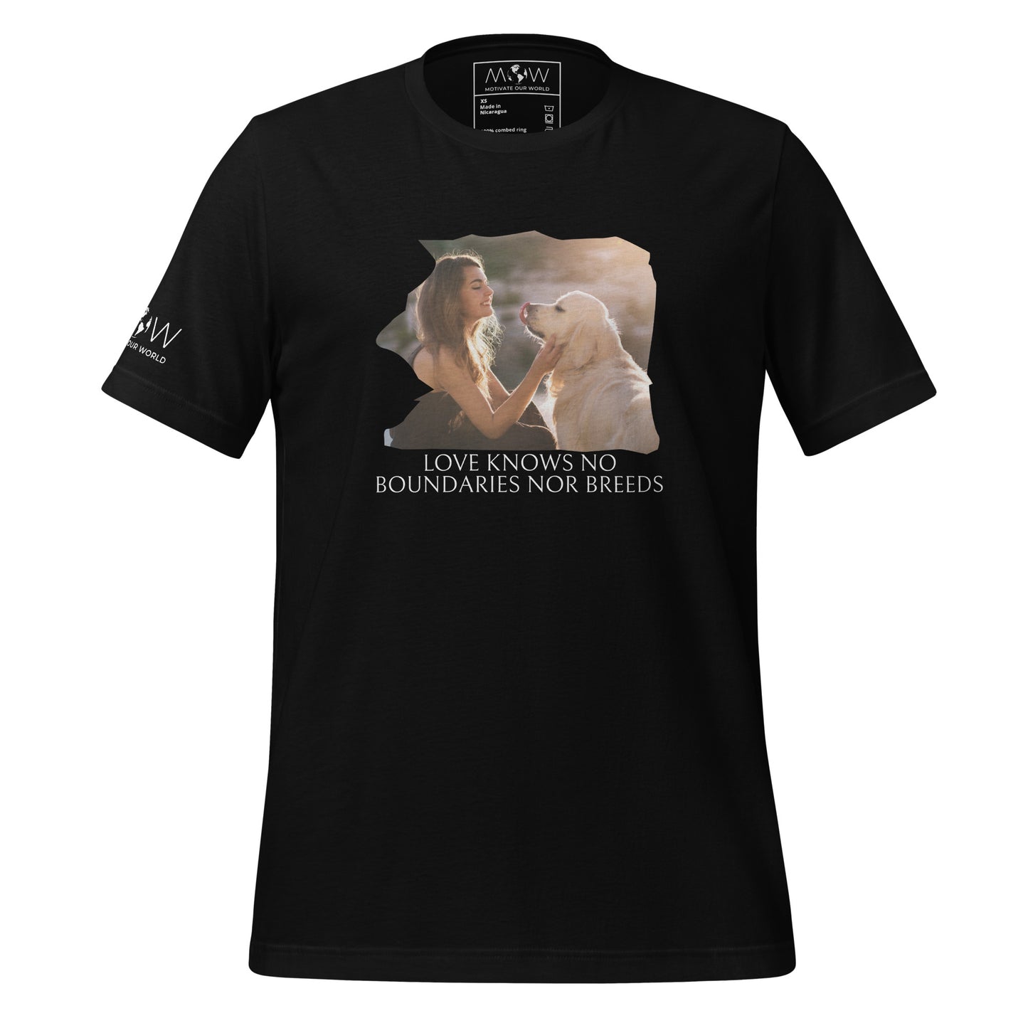 Love Knows No Bounds Men's Motivational Black T-Shirt