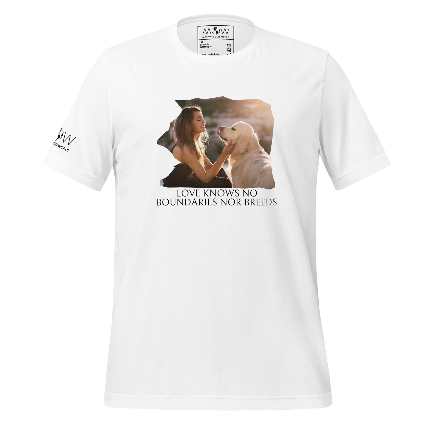 Love Knows No Bounds Men's Motivational White T-Shirt