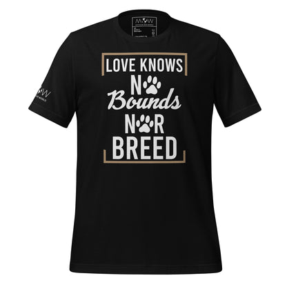 Love Knows No Bounds Men's Motivational Black T-Shirt