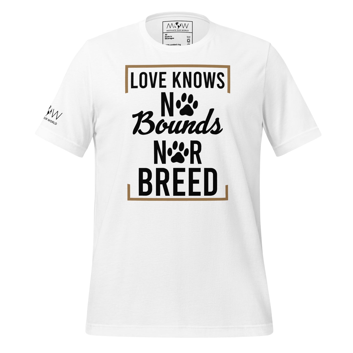 Love Knows No Bounds Men's Motivational White T-Shirt