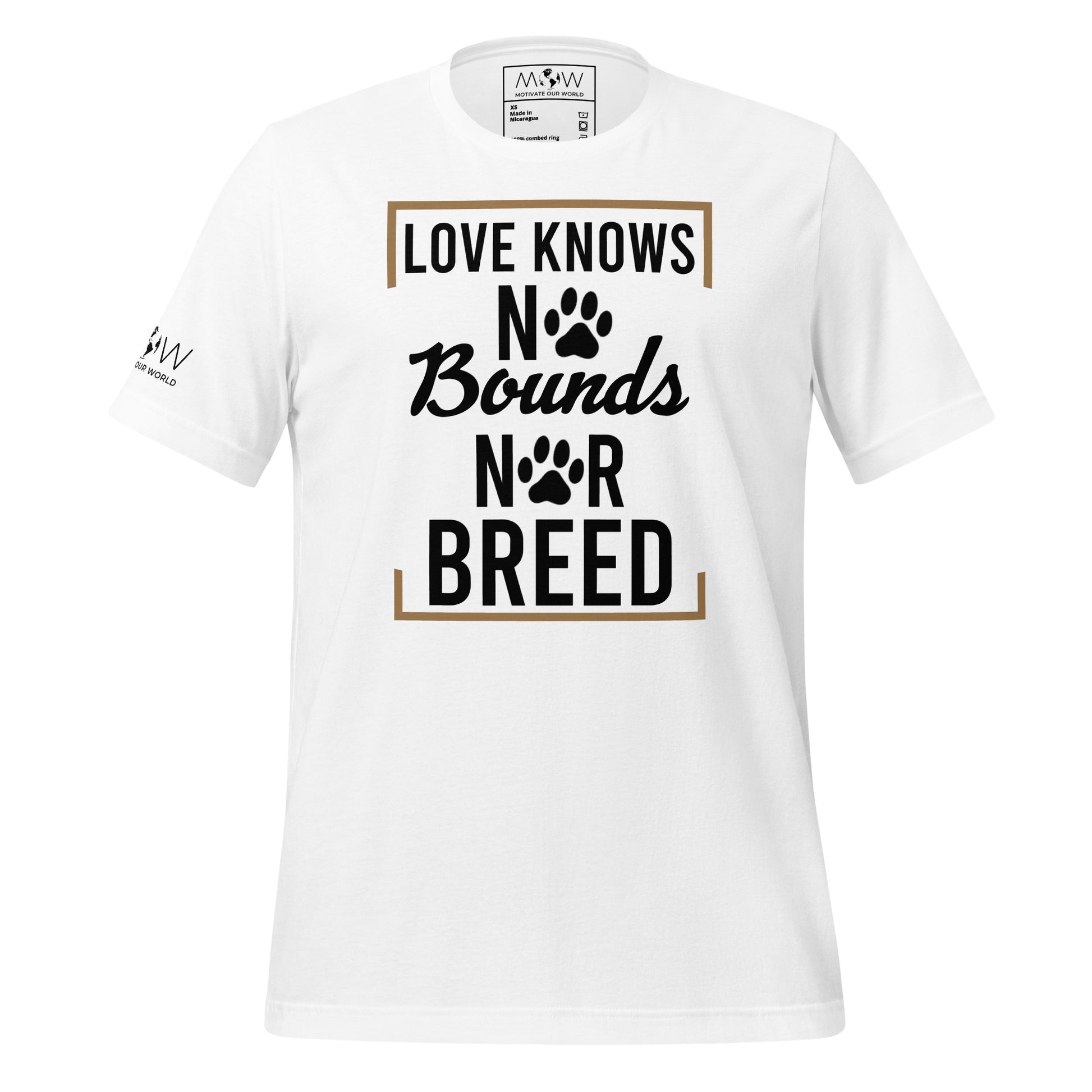 Love Knows No Bounds Men's Motivational White T-Shirt