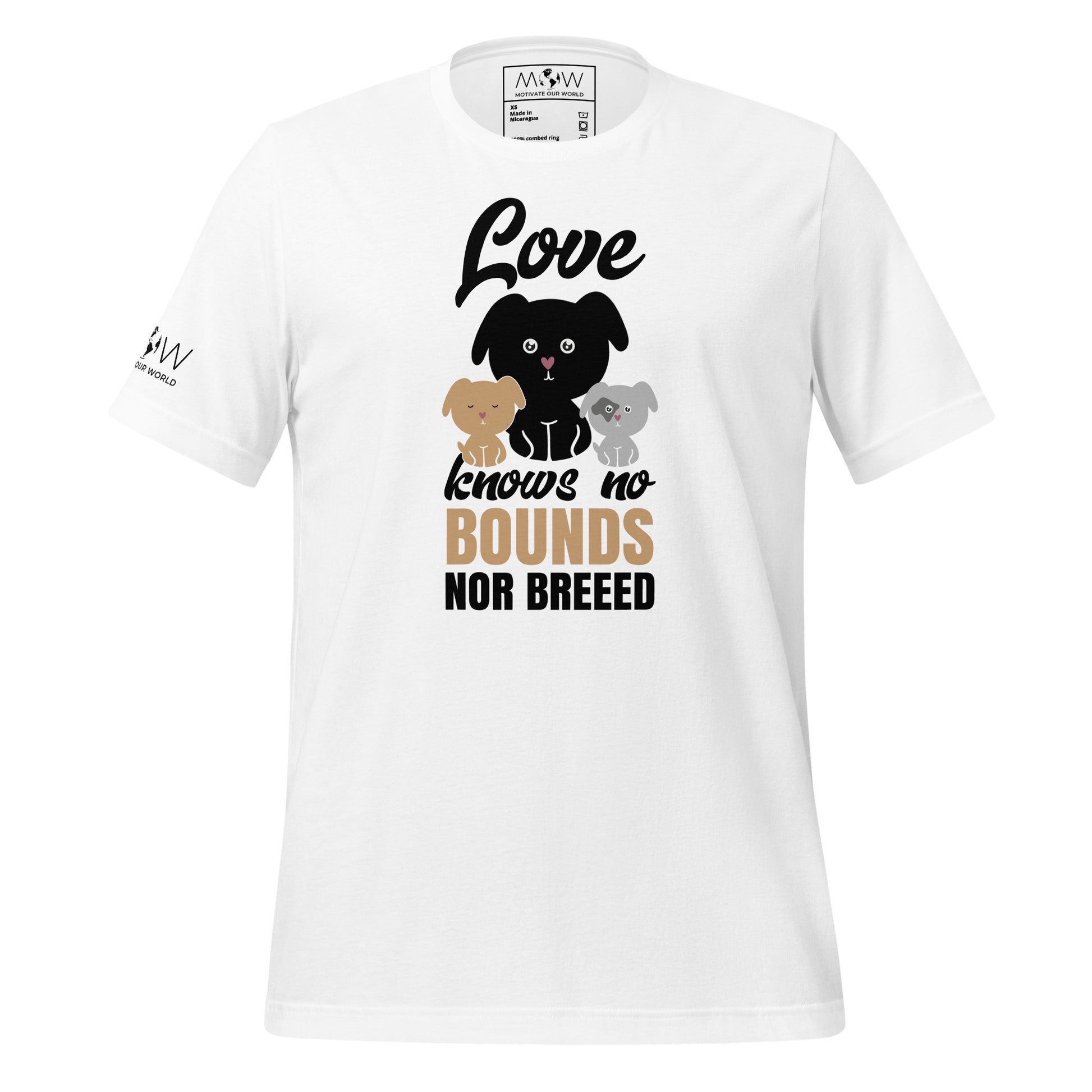 Love Knows No Bounds Men's Motivational White T-Shirt