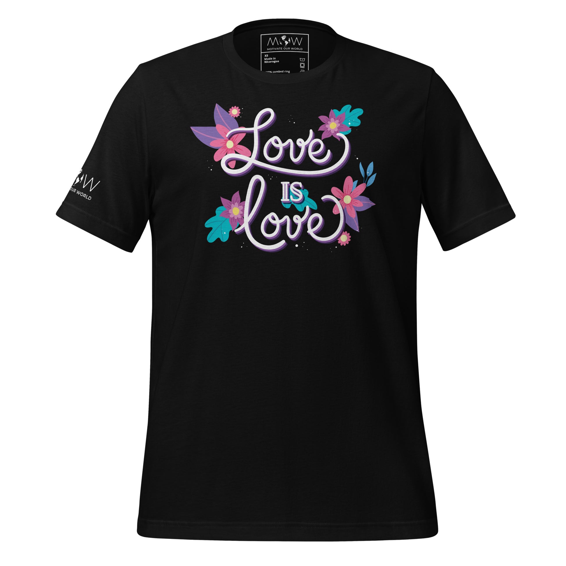 Love is Love Black Motivational Men's T-Shirt