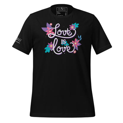 Love is Love Black Motivational Men's T-Shirt