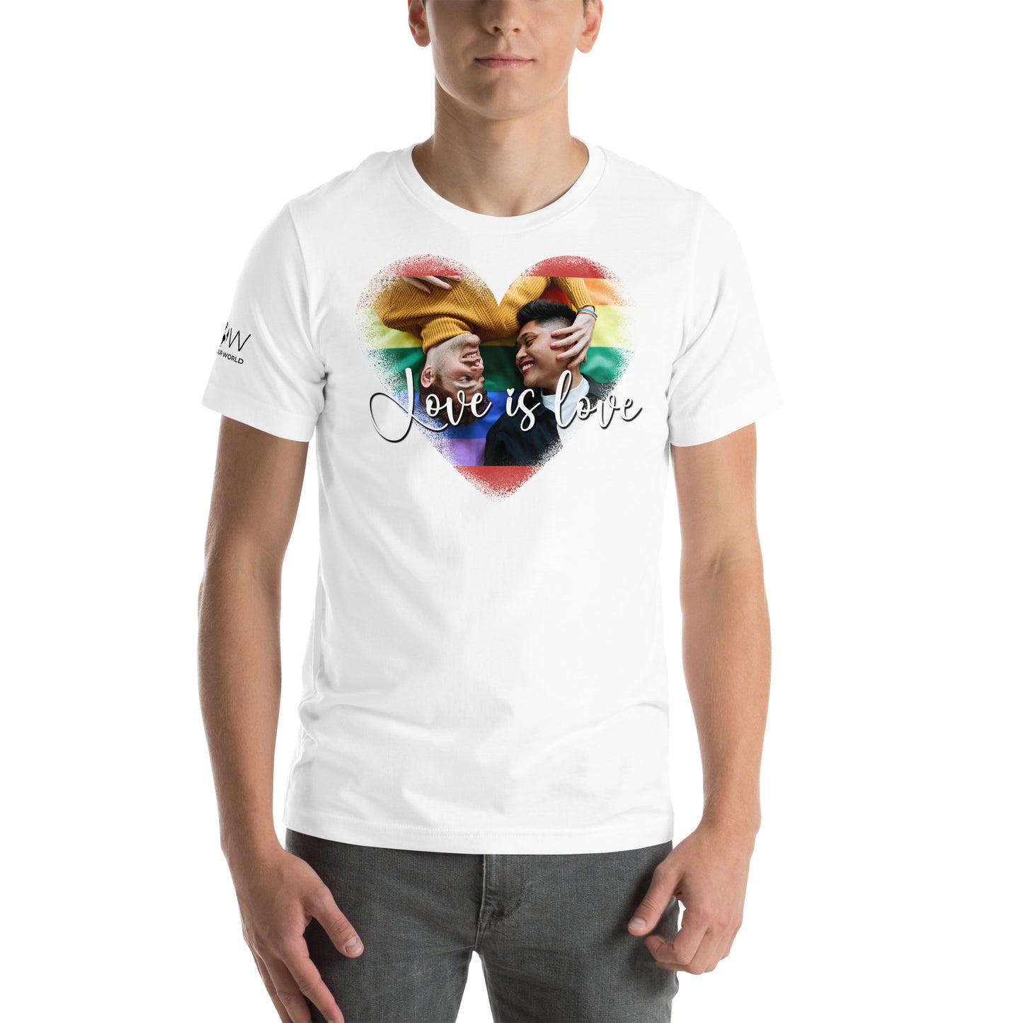 Love is Love V White Motivational Men's T-Shirt