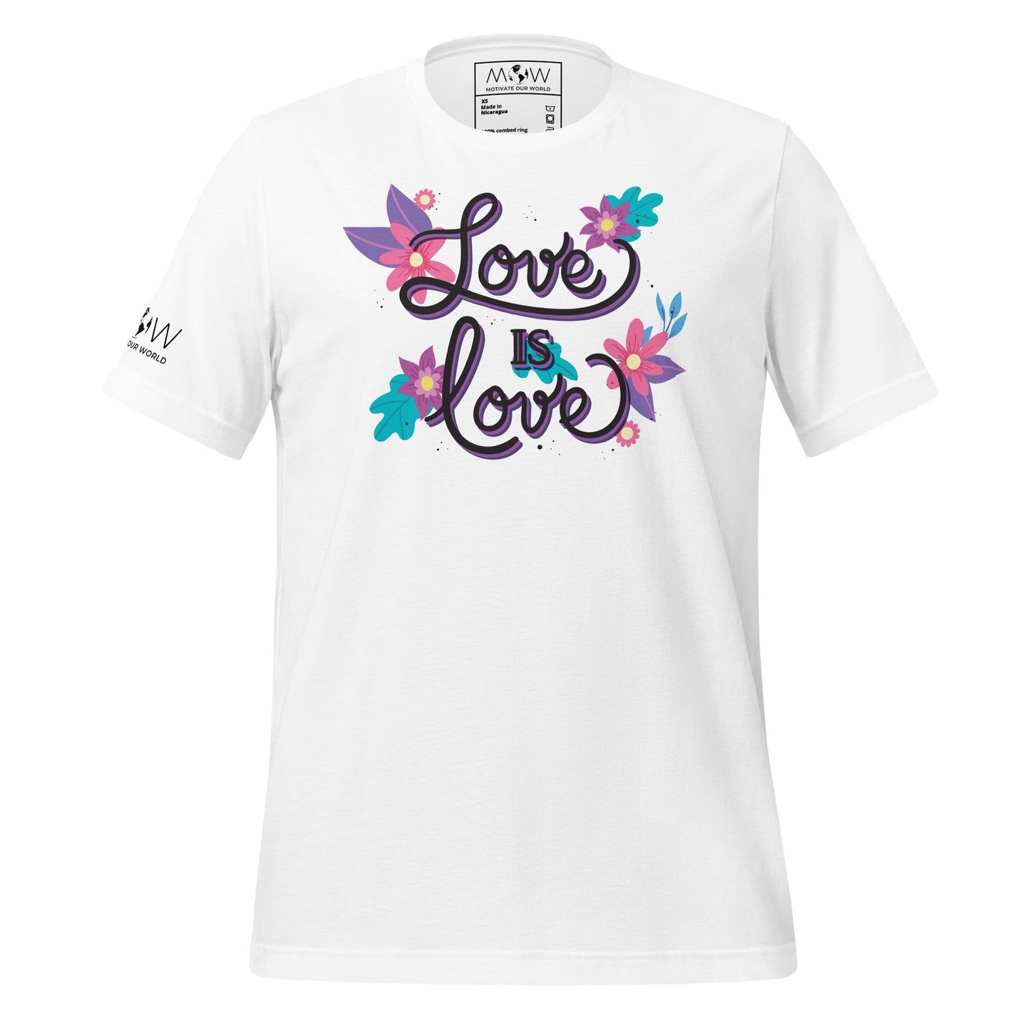 Love is Love White Motivational Men's T-Shirt