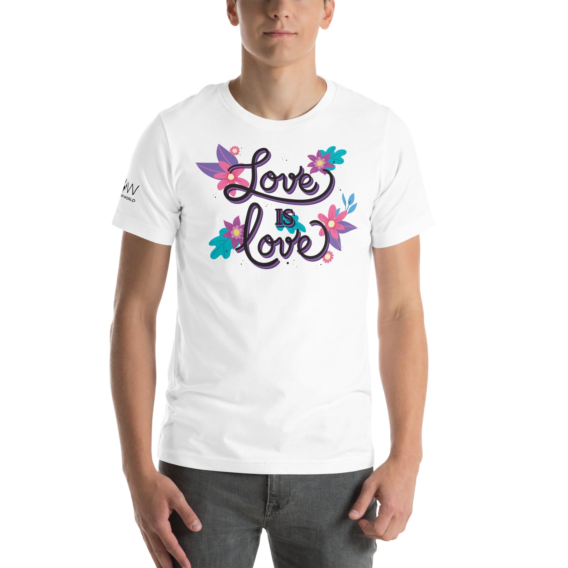 Love is Love White Motivational Men's T-Shirt