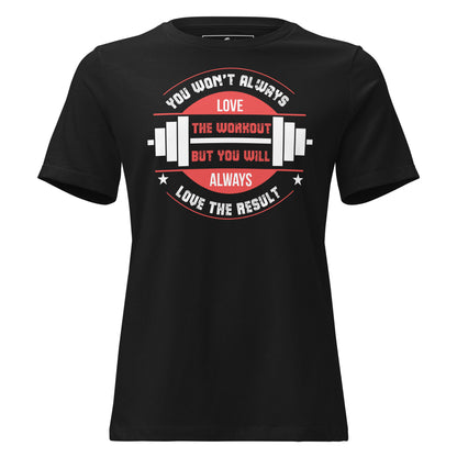 Love the Result Black Motivational Women’s T-Shirt