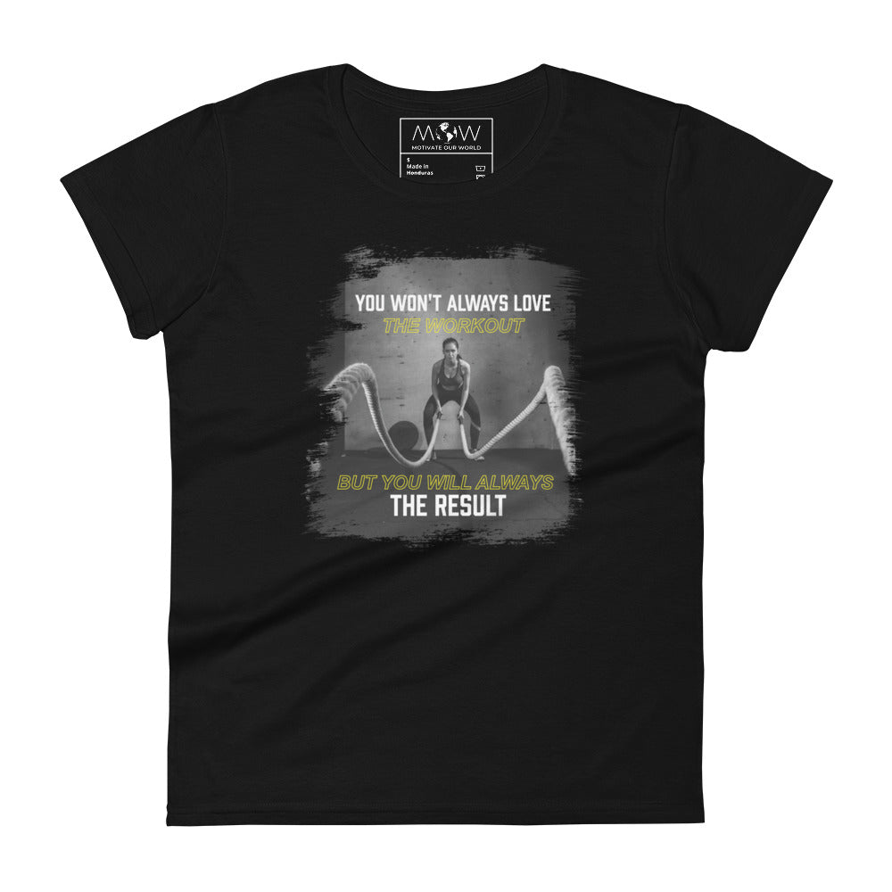 Love the Result Women’s Motivational Black T-Shirt