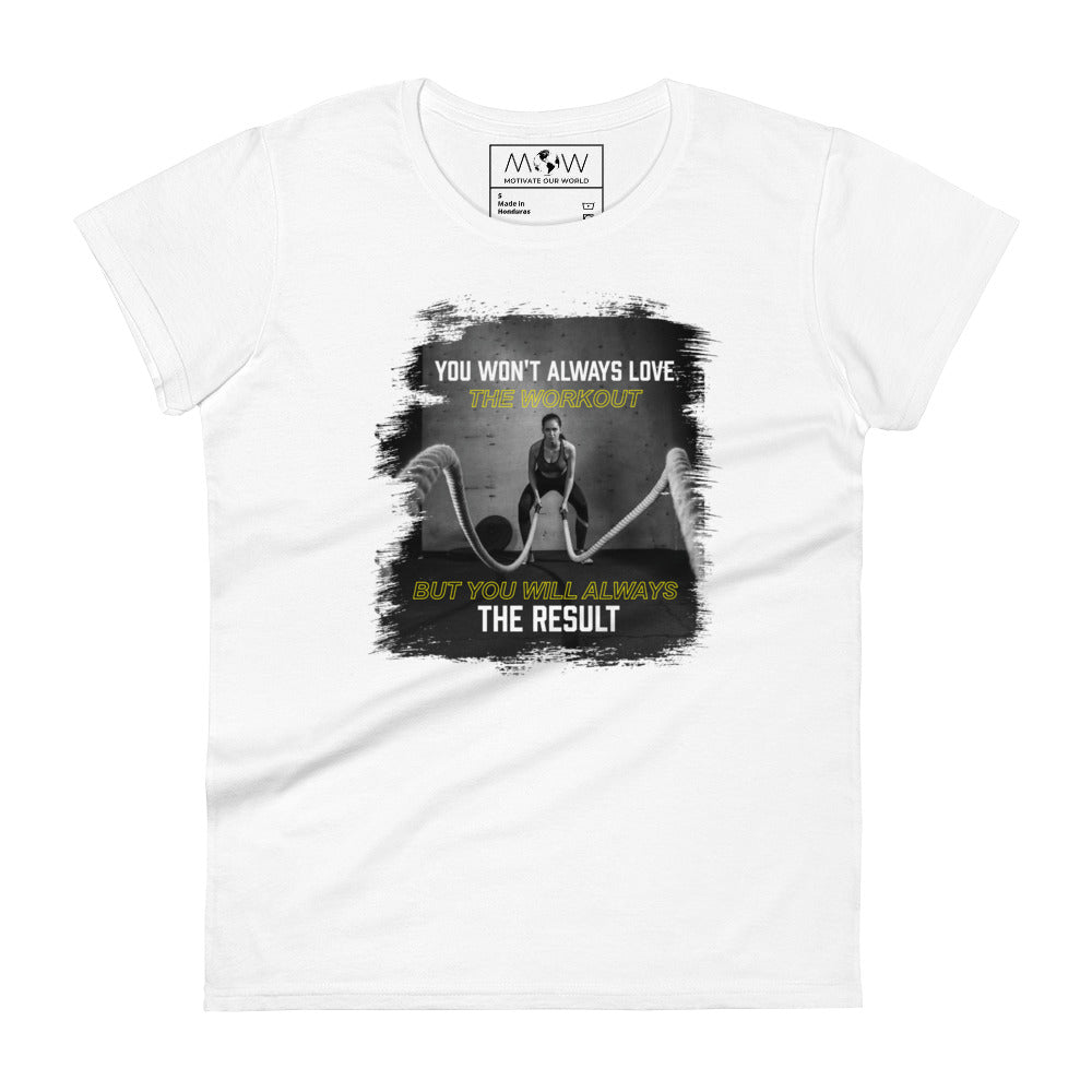 Love the Result Women’s Motivational White T-Shirt
