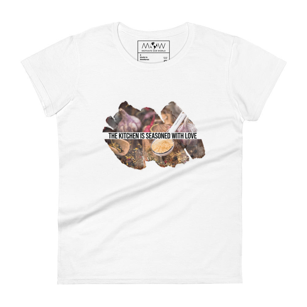 Made with Love and Spices Women’s Motivational White T-Shirt
