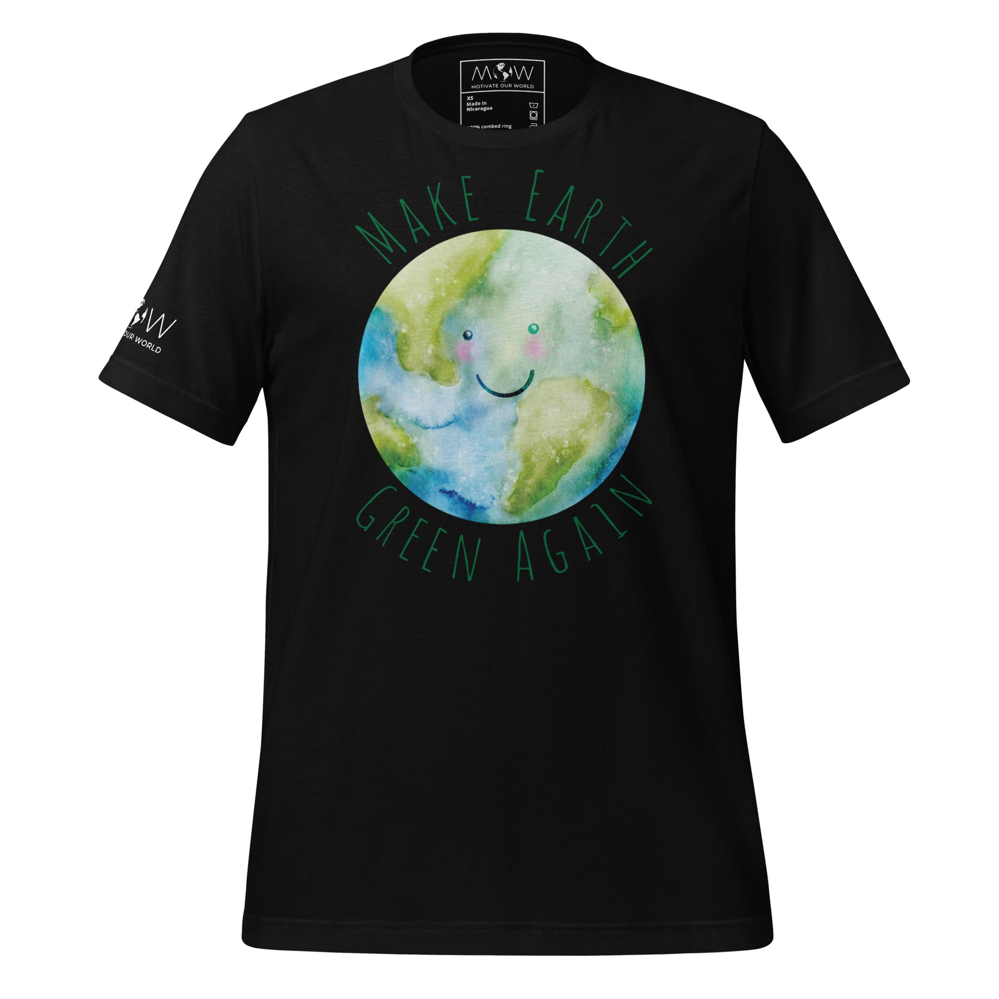 "Make Earth Green Again" Men's Motivational Black T-Shirt