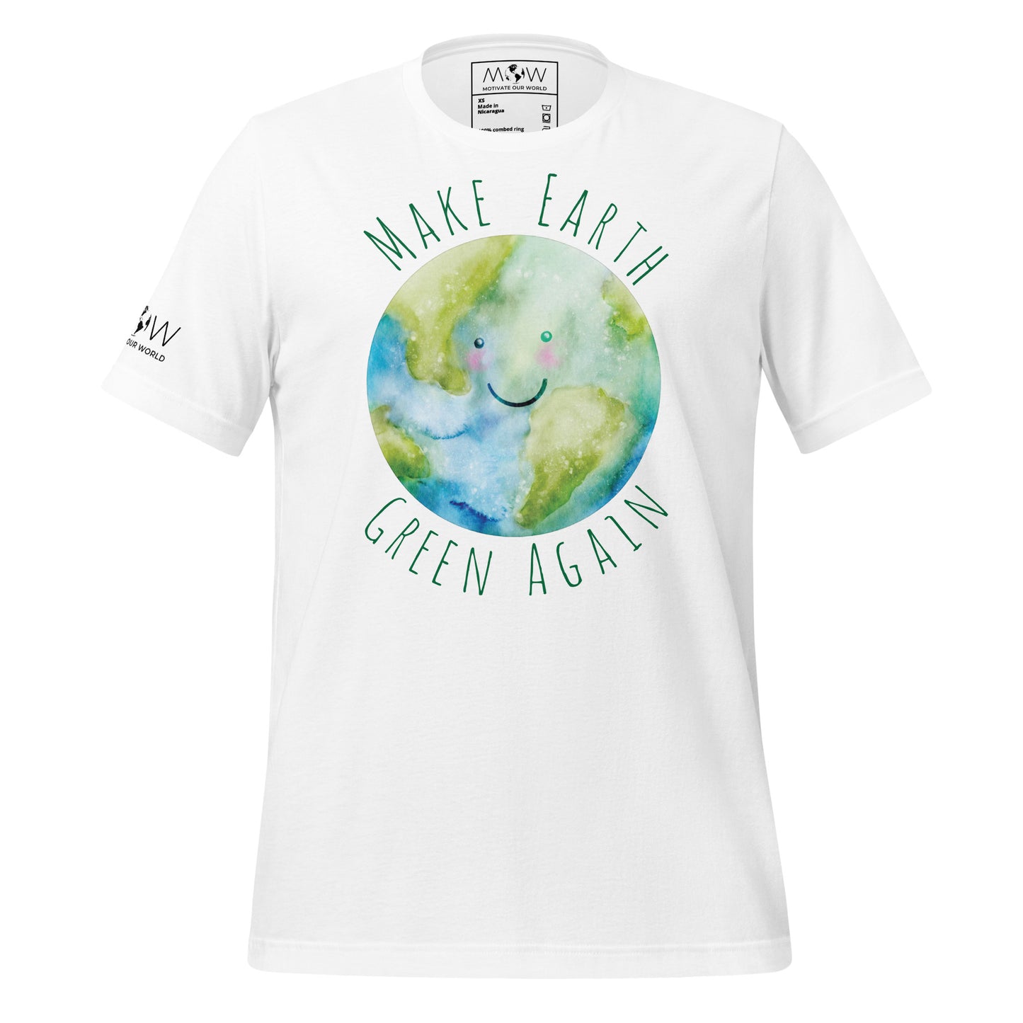 "Make Earth Green Again" Men's Motivational White T-Shirt
