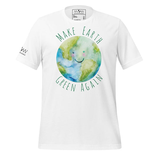 "Make Earth Green Again" Men's Motivational White T-Shirt