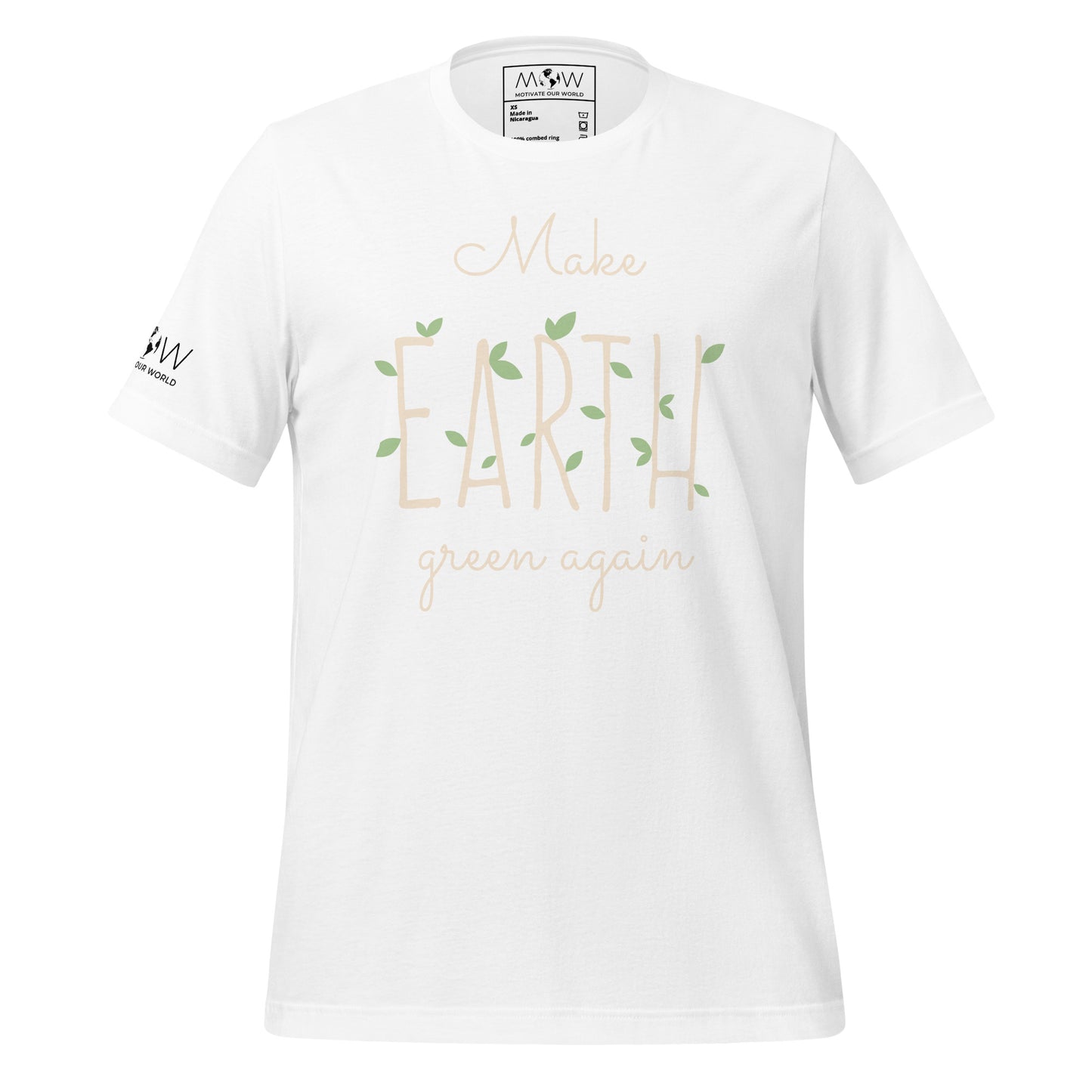 "Make Earth Green Again" Men's Motivational White T-Shirt