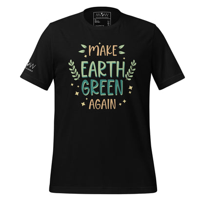 "Make Earth Green Again" Men's Motivational Black T-Shirt