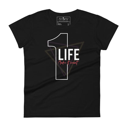 Make It Count Women’s Motivational Black T-Shirt