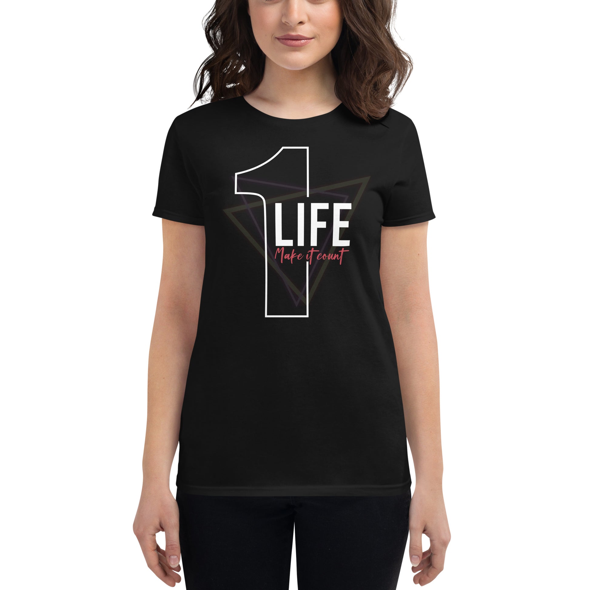 Make It Count Women’s Motivational Black T-Shirt