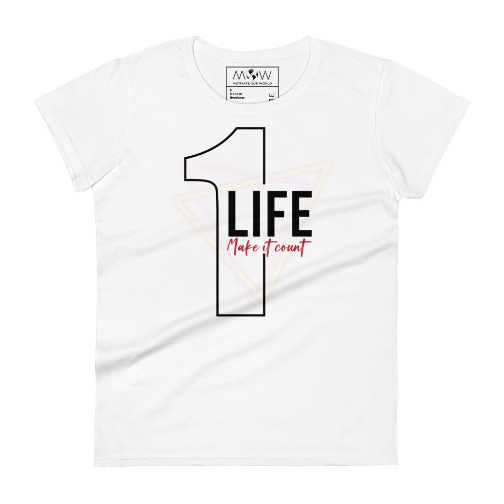 Make It Count Women’s Motivational White T-Shirt