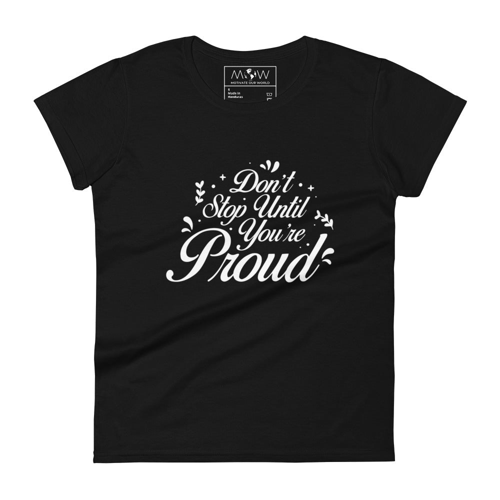 Make It Happen Women’s Motivational Black T-Shirt